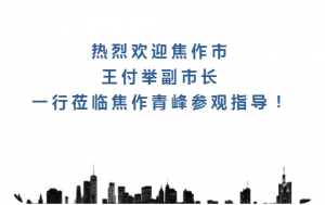 熱烈歡迎焦作市王付舉副市長一行蒞臨焦作青峰參觀指導！